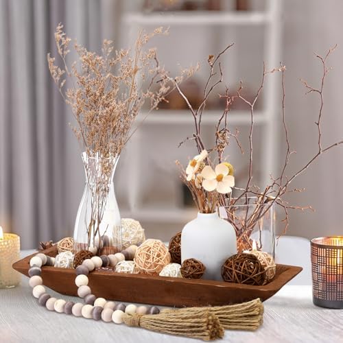Teenyyou 17 Pcs Wooden Centerpiece Table Decorations, Brown - Image 4