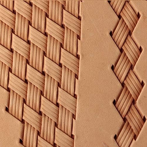 DandS ltd Leather Stamp Tool, Basket Weave, Professional Steel Craft Tool for Leatherworking, Embossing, Carving & Stamping Projects, Belts, Wallets & DIY, Compatible with Mallet, #261