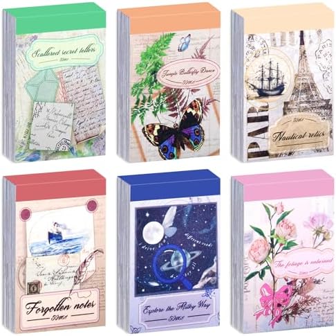 EggSun 300Pcs Washi Sticker Book Set Aesthetic Scrapbook Paper for Story Journaling, 6 Theme DIY Decorative Paper Sticker Kit for Junk Journal Art Scrapbooking Diary Card Craft Gift Notebook Making by EggSun