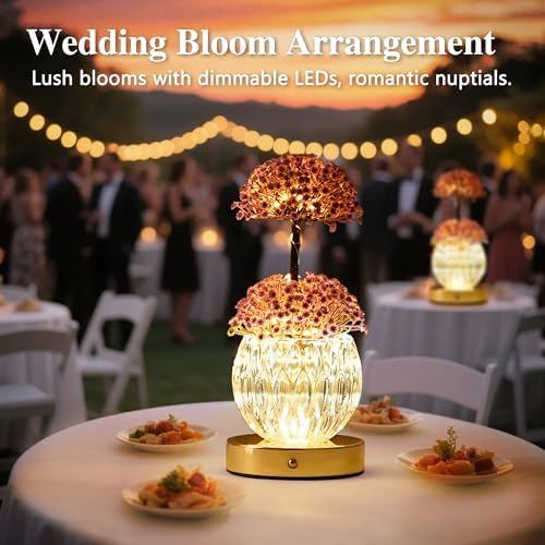 Touch Dimmable Purple Flower Lamp Color Changing Light for Bedroom Bar Coffee Shop, Gifts for Women Mom Daughter Grandma Teacher Aunt Girlfriend Friend Birthday Christmas Valentines Mothers Day - Image 6