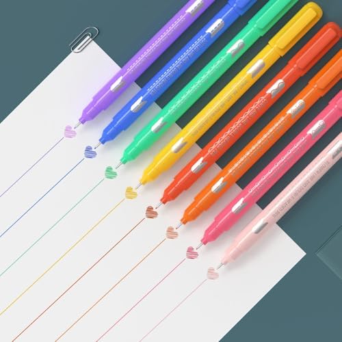 AECHY Dual Tip Curve Highlighter Pens, 8 Patterns, 8 Colors, 8 Pack - Image 4