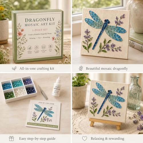 Sea Glass Ocean DIY Kit | Seaglass Mosaic Art Craft Kits for Adults - Image 2