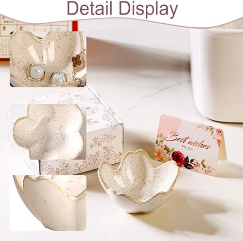 Ceramic Jewelry Dish Ring Holder Trinket Dish Bedroom Decor Gifts for Women - Image 7