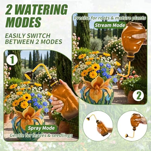Precision Spout 0.45L Watering Can – Perfect for Delicate Seedlings - Potted Plants - Brown - Image 4