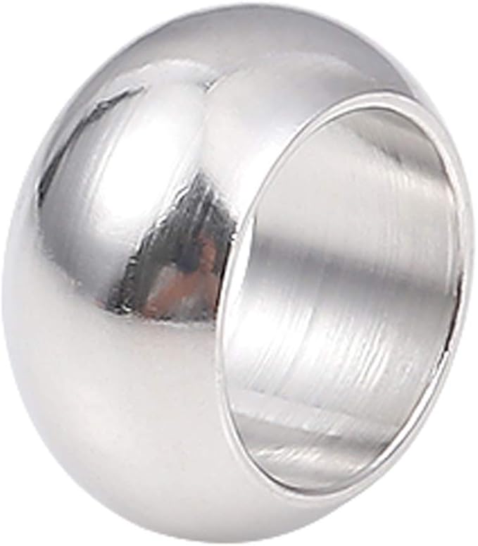 Stainless Steel Spacer Beads 10x5mm Rondelle Loose Charm Caps Beads for DIY Jewelry Making 20pcs with 7mm Hole