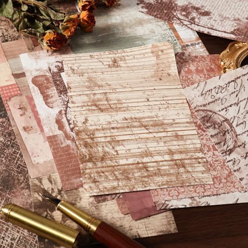Alideco 180pcs Vintage Forest Garden Butterflies Scrapbooking Paper for Adults Journaling Supplies, Decorative Paper for Junk Journals (shenkeyinji) - Image 4