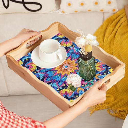 EWJRNSF Mandala Diamond Art Tray DIY Kit for Adults Gift Decor 12.2×16.1 in - Image 7