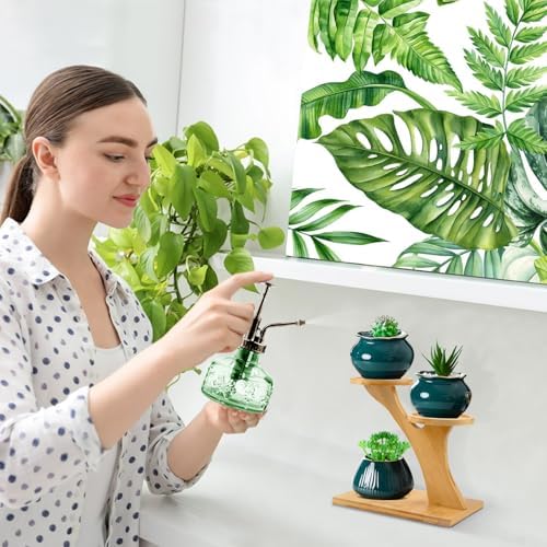 XXXFLOWER Bamboo Plant Stand ,3 Tiers Indoor Succulent Windowsill Shelf - Small Tabletop Plant Holder for Home, Office, Living Room, Bedroom Decoration 1pc - Image 5