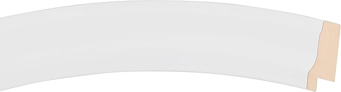 OVALCREST Round Beveled Wall Mirror for Home Decor - Messina Style - Linen White - 27x27 Outside Dimensions