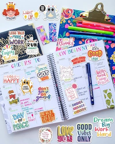 300 PCS Motivational & Positive Affirmation Sticker Pack – Inspirational Vinyl Quote Stickers for Teens, Adults & Teachers | Waterproof Decals for Water Bottles, Laptops, Journals & Scrapbooks - Image 2