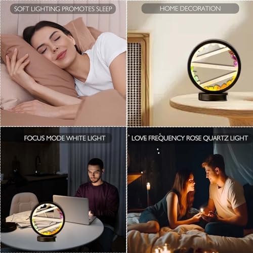 Runyangshi Crystal Table Lamp Night Light Natural Selenite & Colour Crystal Raw Stone Bedside Lamp with 3 Adjustable Light Colours Suitable for Home Decoration, Bedroom Office Desk Lighting - Image 6