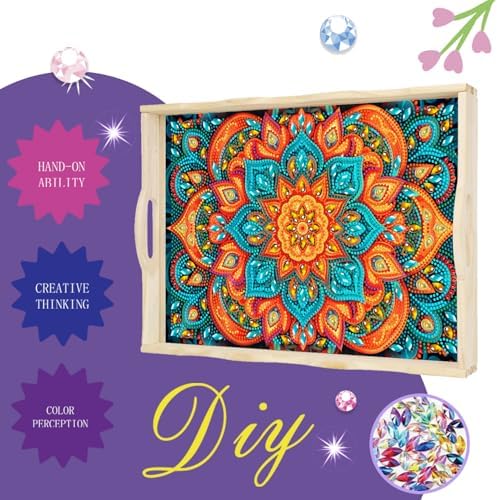 EWJRNSF Diamond Art Kits for Adults Wooden Serving Trays with Handles - Image 4