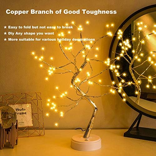 OURBAOFU 20'' 108LED Fairy Sparkly Tree Lamp with Remote Control - Image 4