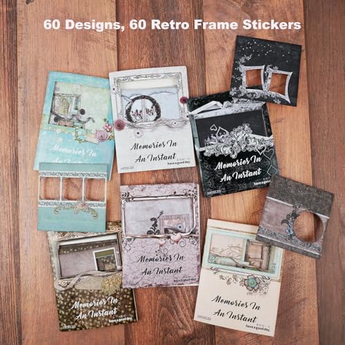 60 Pcs Vintage Photo Frame Stickers for Scrapbooking - Image 2