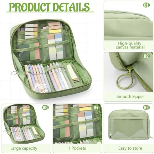 Jutom 110 Pcs Bible Journaling Supplies Bible Study Kit,Green - Image 6