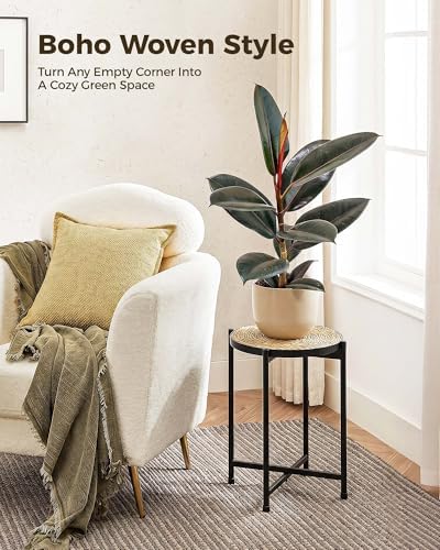 Bamworld Indoor Plant Stand Tall Plant Table Corner Plant Stool Boho Small Plant Holder Single Flower Stand for Large Plants Decor Pot Stand for Living Room Bedroom Balcony - Image 5