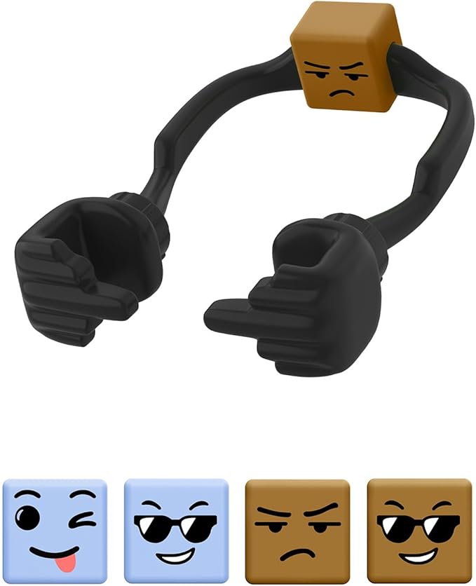 Stocking Stuffers for Teens Boys Adults Gifts for Men Women Christmas: Lazy Phone Stand with Mood Cube Cell Phone Holder for Desk Gag Gift for Teenage Kids Girls Funny Cool Gadget White Elephant Gifts