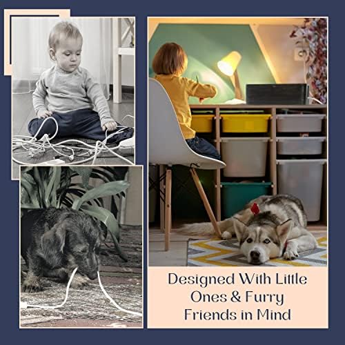 Large Cable Management Box, Wood Wire Organizer & Power Strip Cord Hider - Image 6