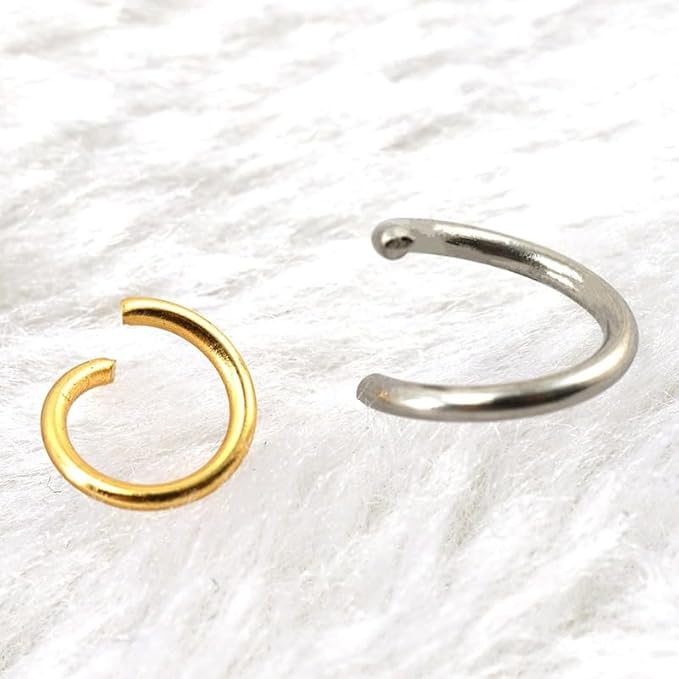 100pcs 0.5mm/ 24 Gauge, 18K Gold Plated 304 Stainless Steel, 3mm /3.5mm /4mm /5mm Open Jump Rings, Link Connector, Split Gold Jump Rings (Gold 5x0.5mm)