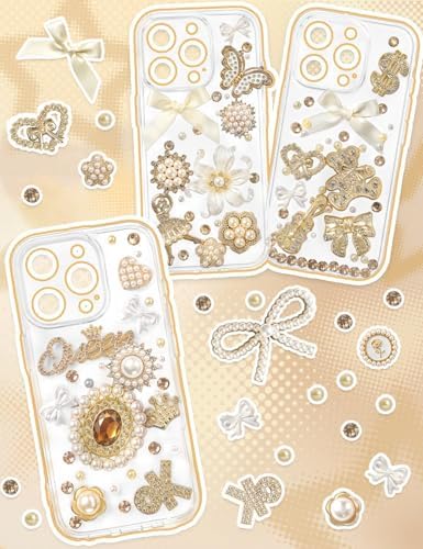 RQAYE Junk case charms,junk case Kit for Customizing Diy Cases,With Cute Bow,Flatback Pearls,Letter Beads, Aesthetic Big Decor for Personalization - Image 6