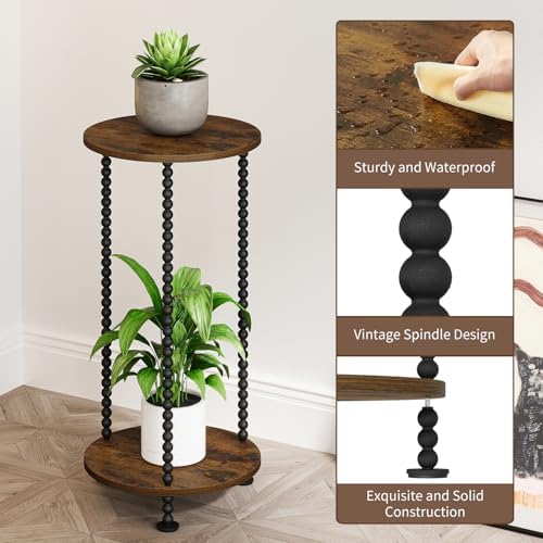 YINMIT 2 Tier Plant Stand Indoor, Small Corner Plant Stand, 23.2" Tall - Image 6