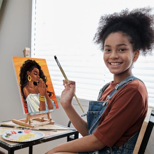 Nuberlic 8x10 Pre Drawn Canvas to Paint for Adults Sip and Paint Party Prayer Girl Blasian Lady Afro Americans Woman Christams Birthday Gift Painting Kits DIY - Image 4