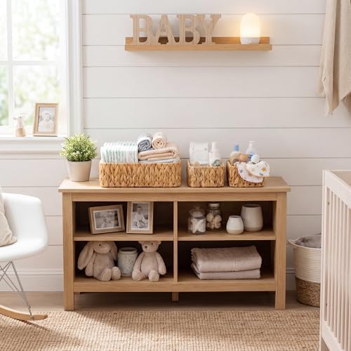 GRANNY SAYS Small Wicker Baskets for Shelves, Water Hyacinth Storage Basket - Image 7