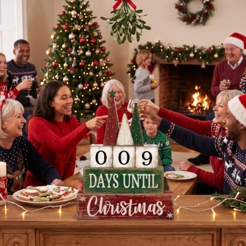 Moucuny 6 Pcs Christmas Countdown Decorations, Christmas Table Decor Home - Image 5