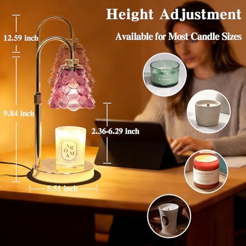 GEEZO Fragrance Candle Warmer Lamp，Electric Candle Warmer with Timer & Dimmer，Mom Christmas Birthday Gifts for Women, House Warming Gifts New Home Bedroom Decor - Image 2