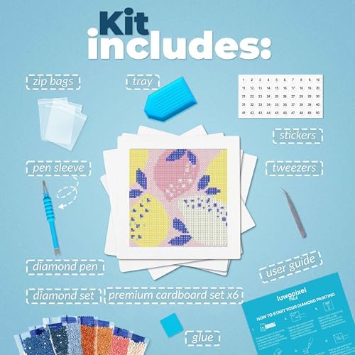 LuwoArte 6 Pack Modern pop Diamond Art Kits for Adults Beginners - Image 2