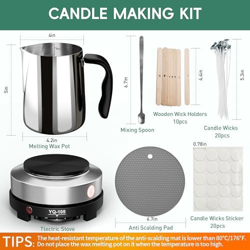 Zapstarz Candle Making Kit with Hot Plate, for Adults, Beginners - Image 2
