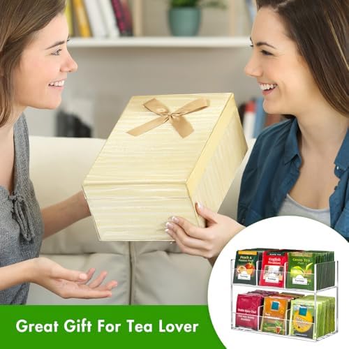 BEYGORM Acrylic Tea Bag Organizer, Countertop Display Holder for Tea Packet - Image 5