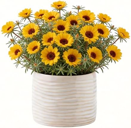 Plant Flower Pot, Small Ceramic 5" Modern Flower Pots for Home Office Indoor Outdoor Planters, Planter for Orchid Succulent Cactu Floral, Handmade Ceramic Vase (Without Drainage) - Image 3