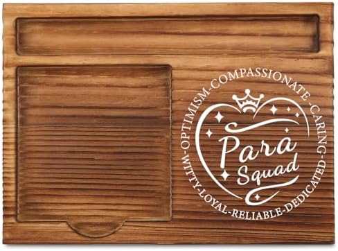 THRXOBN Desk Organizer for Paraprofessionals & Support Staff - Natural Wood with Slots for Notes, Pens, and Small Office Supplies – Practical & Stylish Workspace Solution,WSH16 by THRXOBN