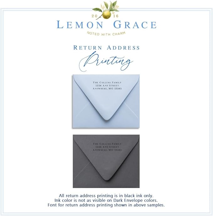 Co Personalized Mens Stationery Set, Professional Stationery Note Cards with Envelopes, Monogrammed Cards with Border and Name, Office Stationary Set for Men, Monogram Note Card, AS-1807