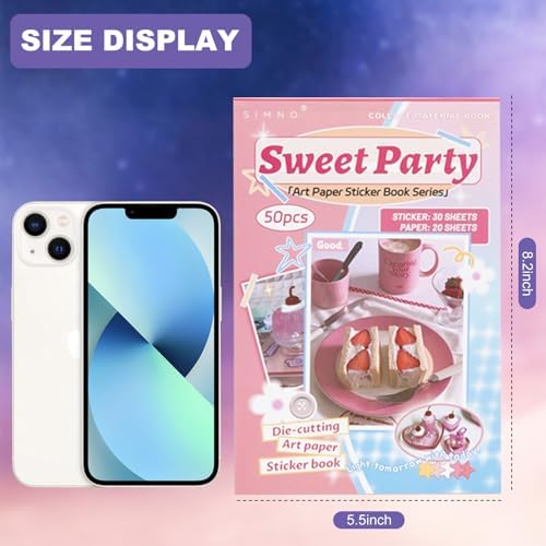 Food Stickers for Scrapbooking with 450 Scrapbook Stickers and 20 Scrapbook Papers Washi Sticker for Journaling ice Cream Cake Dessert Sticker for Scrapbooking - Image 3
