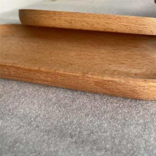 Mini Serving Tray for Jewellery Key Coin Set of 2, Oval Wood Natural Dessert Cup Tray, Small Wooden Cheese Plate, Tableware Decorative Tray - Image 6