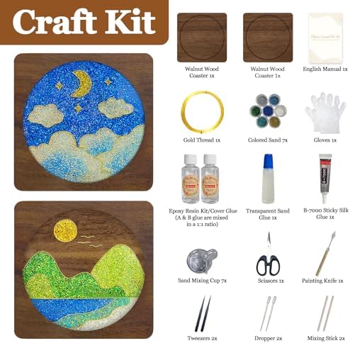 Filigree Enamel Art Painting Crafts Starter Kit, DIY Enamel Craft Making Resin Crafts Coasters Kits, DIY Art Project Craft Kits for Adults Seniors Teens, Hobby Kits for Women, Handmade Home Decor Gift - Image 3