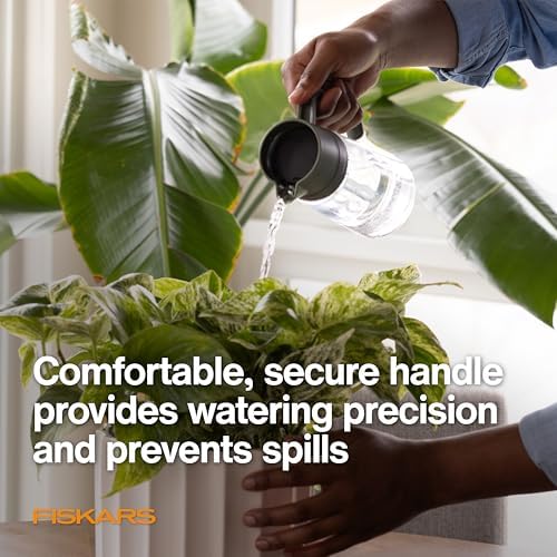 Fiskars 17oz Glass Watering Can for Indoor Plants, Easy Fill Top, Clear - Image 5