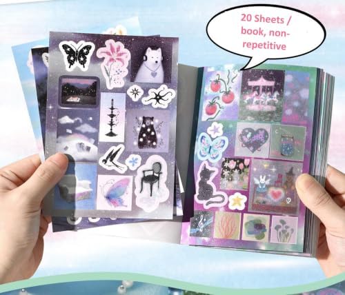 Japanese Retro Sticker Book, 2 Set Sticker Books, Dreamy Fairy - Image 4