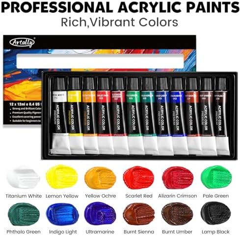 Set of 2 Acrylic Painting Kits for Adults and Couples, Sip and Paint Kit for Date Night, Acrylic Painting Kit with Canvas Boards and Easels, Professional Art Set for Couples, Families, Beginners - Image 4