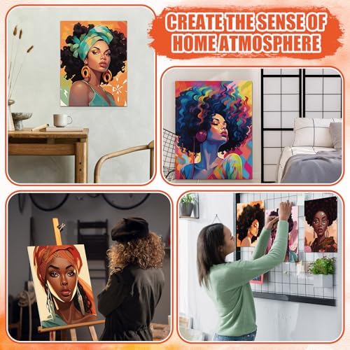 Sherr 96 Pcs 12 Set Pre Drawn Canvas Painting Kits, Lady - Image 5
