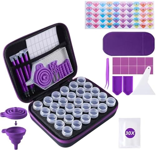LYMUSUMI 30 Slots Diamond Art Storage Containers for Adults by LYMUSUMI