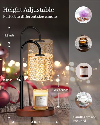 Engpure Candle Warmer Lamp with Timer Dimmer Height Adjustable for Women Birthday Gift, Mothers Day Gift, House Warming Gifts New Home Decor, Electric Candle Warmer Gifts for Women - Image 5