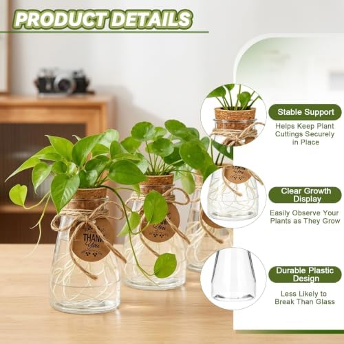Ysglory 30 Pack Plant Propagation Stations 3.35" Plastic Vases - Image 4