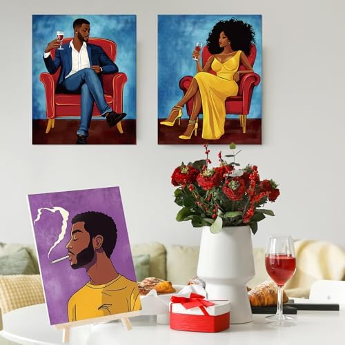 Ctosree 12 Pcs Pre Drawn Canvas for Painting,Romantic Couple,8 x 10 Inch - Image 4