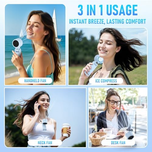 PlayHot Portable Handheld Cooling Fan, Travel Essentials, Gifts for Women - Image 6