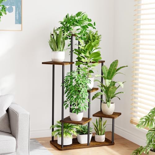 Bamworld Large Plant Stand Indoor 7 Tier Plant Shelf for Multiple Plants - Image 2