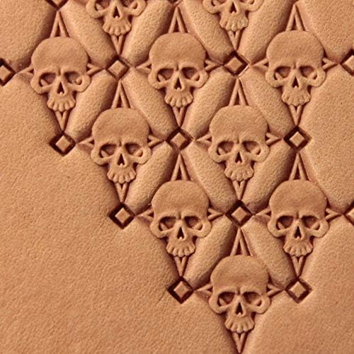 DandS ltd Skull Leather Stamp Tool, Professional Steel Craft Tool for Leatherworking, Embossing, Carving & Stamping Leather Projects, Belts Wallets & DIY Projects Compatible with Mallet #399