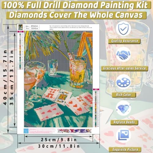 Cute Cocktail Diamond Art Kits for Adults Diamond Painting Kit for Beginner - Image 5